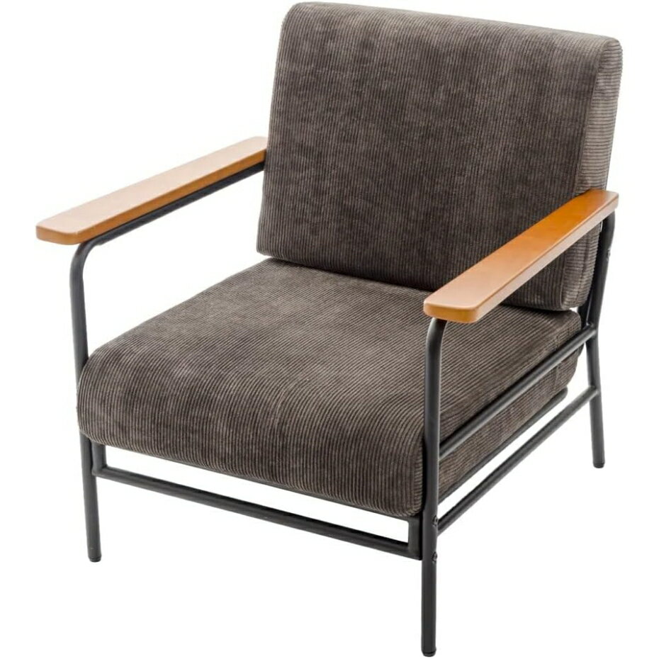 Love Sofa - セルタン アイアンソファー ヴィンテージ 1 人掛け A1109p-1P-686GRY チャコールグレー (代引き不可・配達時間指定不可・日祝日配達不可)