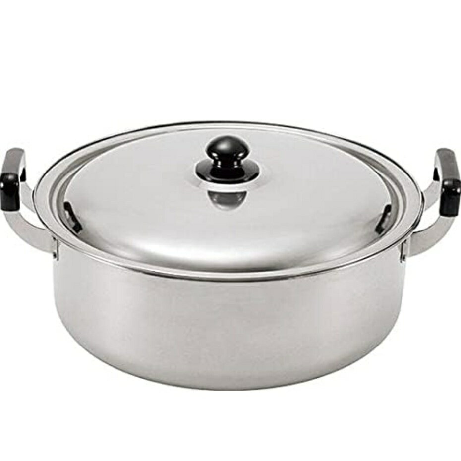 商品情報商品説明●春夏秋冬、季節の旬な食材をたらふく食べたいときに！●大容量サイズのお鍋なので、多くの量を一度に調理することができます。●ご家庭だけでなく、芋煮会等の各種イベントでも活躍します。●パスタを寝かせて茹でることができるので、少ないお湯の量で茹でることができます。●ガス火にはもちろん、IH(100V・200V)にも対応しています。商品規格■商品サイズ 幅41.5×奥行36×高さ18.8cm、深さ12.5cm、底の厚さ0.6mm■商品重量 1.51kg■満水容量 11L■材質 本体：ステンレス鋼(クロム13％)、フタ：ステンレス鋼、取っ手・つまみ：フェノール樹脂■原産国 中国カクセー たらふく 大型鍋 33cm TF-107 【ガス火・IH兼用】 春夏秋冬、季節の旬な食材をたらふく食べたいときに！ 大容量サイズの鍋なので多くの量を一度に調理できます ご家庭だけでなく、芋煮会等のイベントでも活躍します パスタを寝かせて、少ないお湯で茹でることができます ガス火にはもちろん、IH(100V・200V)にも対応しています。 1