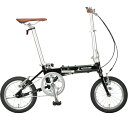 キャプテンスタッグ YG-1414 折りたたみ自転車 リライト AL-FDB141 シングルギア ブラック【翌営業日出荷】