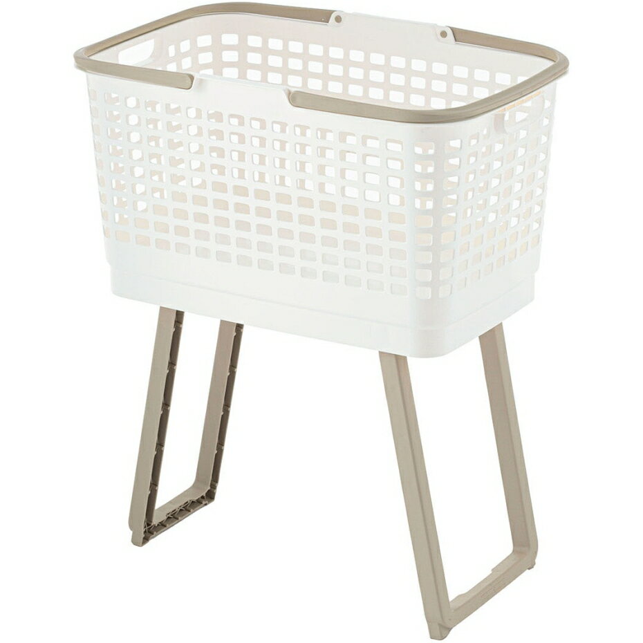 ヒマラヤ もっと腰らくバスケット ワイド ホワイト グレー