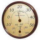 クレセル 温湿度計 TR-150 BR ブラウン 直径15.5cm【日本製】