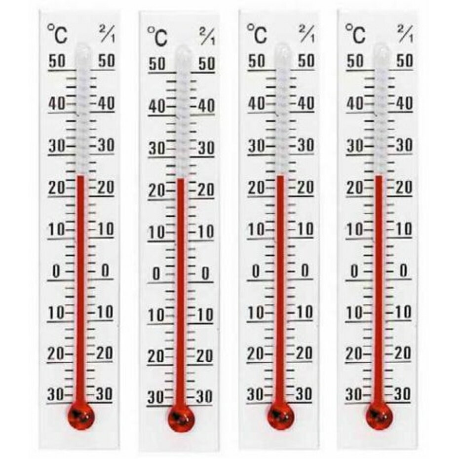 クレセル 温度計 タテ4本セット DP-7S4 【ポスト投函配送 ネコポス】