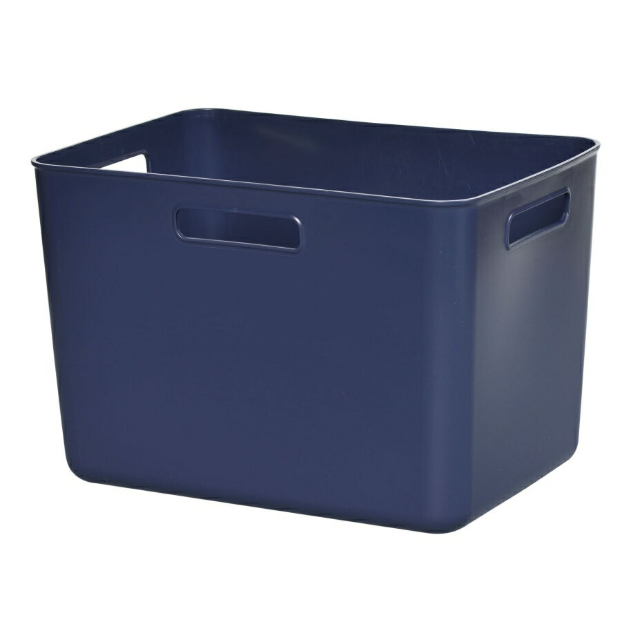 ヒマラヤ やわらかBOX ワイド 深型 ネイビー 【幅36.4×奥行25.9×高さ24.5cm カラーボックス対応 日本製】