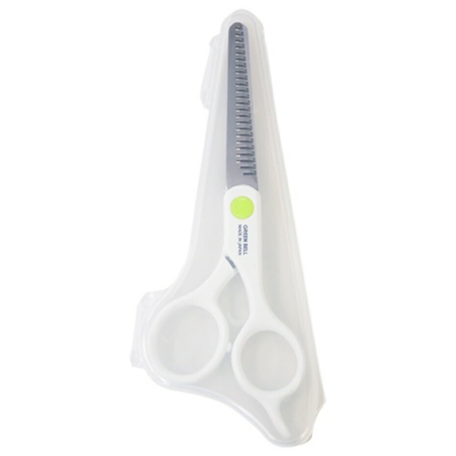 【アウトレット・在庫処分】グリーンベル GREEN BELL ベビー用ヘアカットスキはさみ ケース付き BA-009 【全長14cm】 【ポスト投函配送 クロネコゆうパケット】