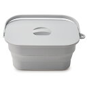 伊勢藤 ISETO 折りたためる つけ置き洗いバケツ I-617 グレー 【幅36.6×奥行24.6×高さ16cm 容量7L】【送料無料】