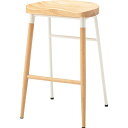 カウンターチェア 約幅41.5×奥行42×高さ65cm ホワイト ハイスツール リビング インテリア家具 組立品(3)
