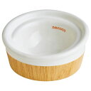 (まとめ)necoco 食べやすい 木目調 陶器食器 ドライフード向き【×3セット】 (犬猫用品/食器)