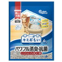 （まとめ）大王製紙 キミおもい パワフル消臭・抗菌 システムトイレ用ネコ砂 大粒 4L （猫 衛生用品／猫砂） 【×2セット】
