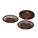 籃胎茶托( 5枚組 ) | 竹製 竹細工 漆 漆器 モダン シンプル 網目 漆塗り円 丸型 インテリア 竹 夏 軽い 使いやすい 手作り 茶托 コースター おし...
