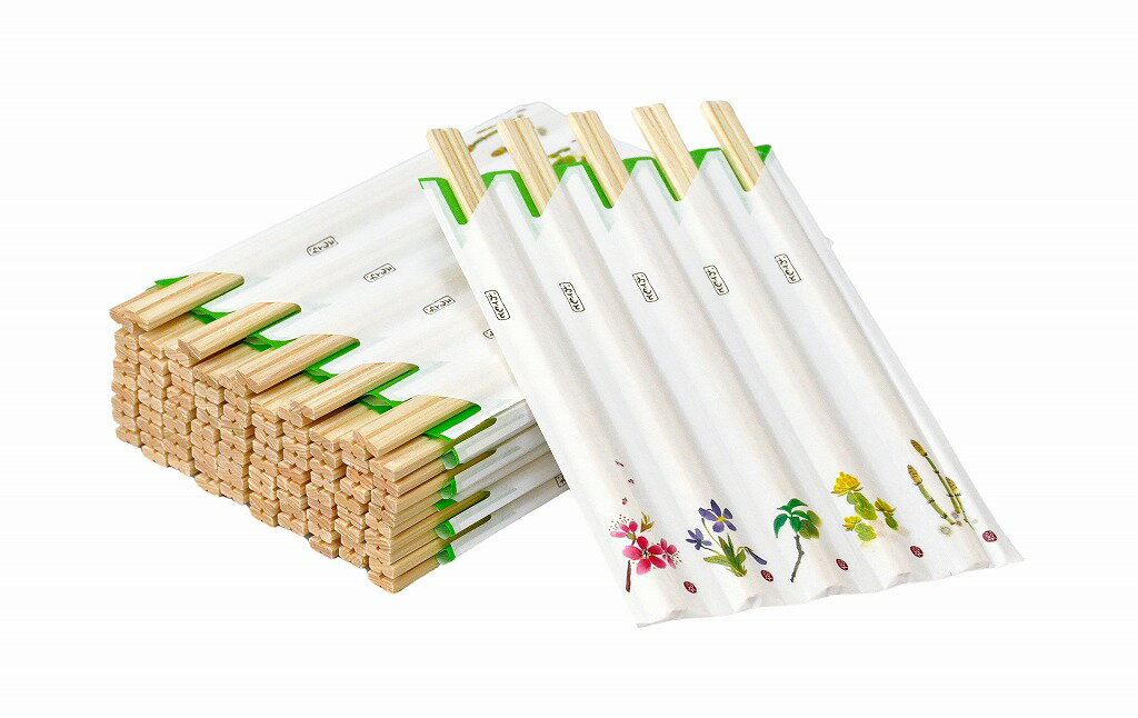 箸 日本製 国産 ひのき 元禄 割箸 花模様 100膳 セット 日本製 キッチン 木製 木 21cm 100膳 使い捨て 業務用 普段使い シンプル 来客用 お...