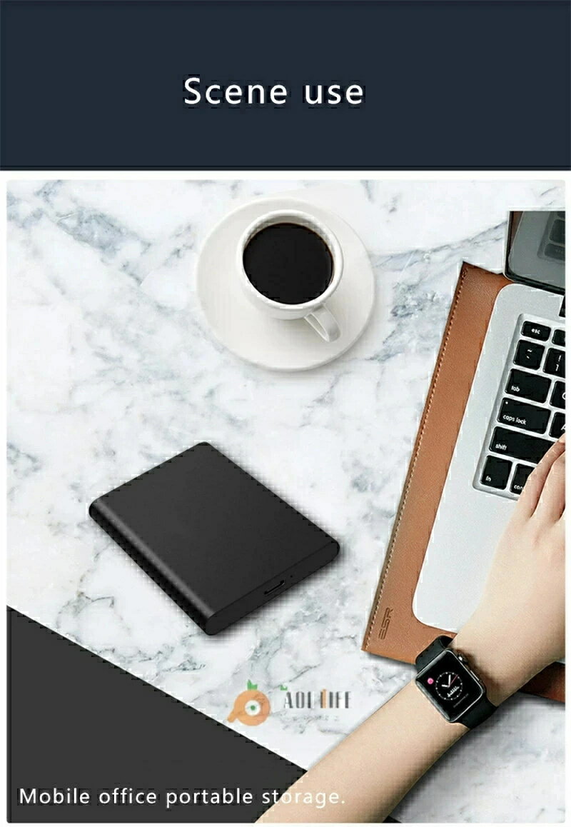 【一年保証】【楽天スーパーSALE！一週間限定10％OFF！】ポータブルSSD 外付け 2TB 4TB ハードディスク USB3.1 外付け 耐衝撃 強互換性 外付け ポータブルハードディスク 静音 コンパクト 小型 高速転送 外付けSSD 超薄型 - Image 3