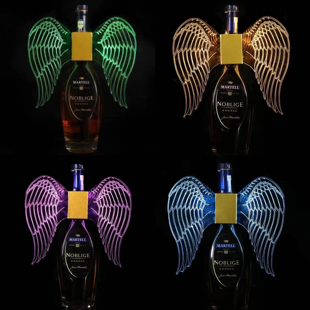 LEDストロボバトンライト、グローイングエンジェルウィングランプ、シャンパンボトルライトアップトッ..