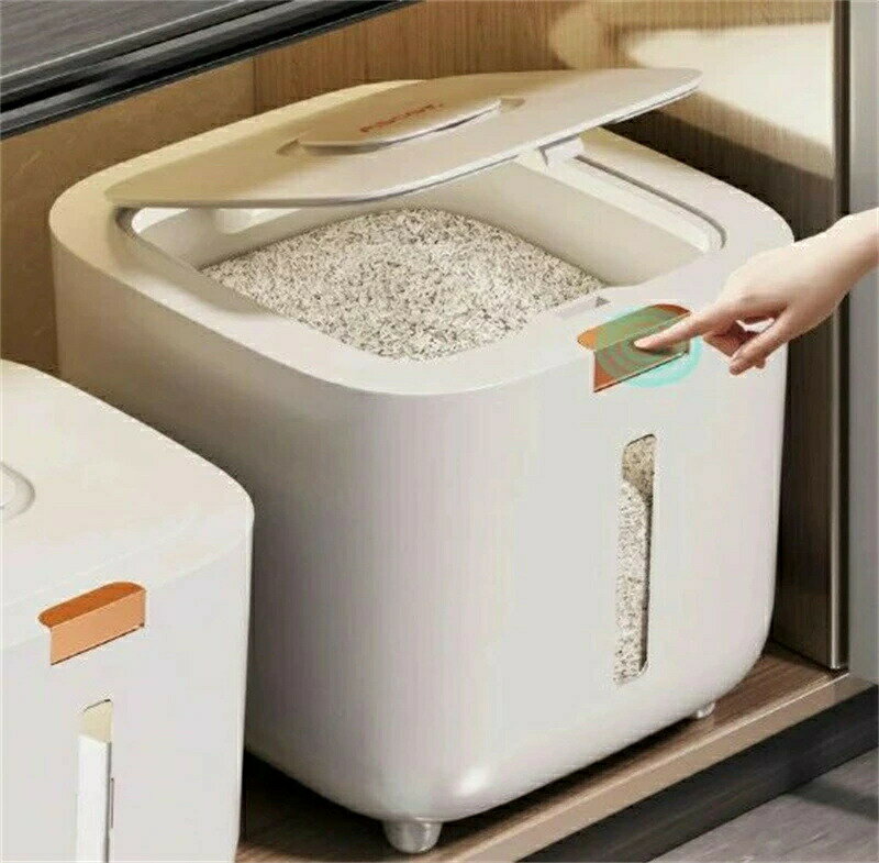 [米5キロ10キロ]米びつ 米バケツ 計量カップ付きドライフードディスペンサー 大容量 お米ケース おしゃれ 計量 ライスボックス ダイズ リョクトウ とうもろこし 密閉 虫除け 防湿 残量見える 素材 安心 長持ちフードストッカー キッチン用品 清潔便利