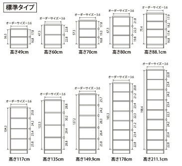 【タフタイプ棚板25mm厚】エースラック/カラーラックオーダーメイド幅45〜59cm奥行40cm高さ88.1cm【送料無料】