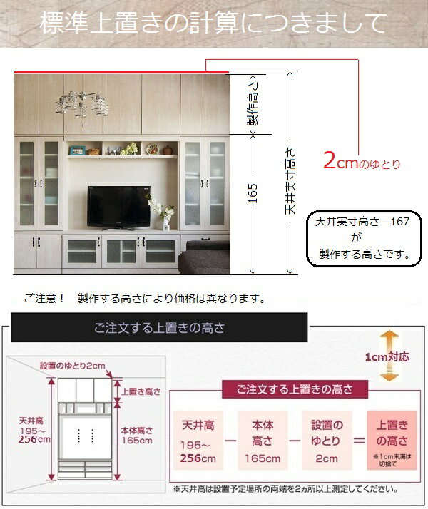 壁面収納すえ木工Miel-3　上置UW40-LタイプH60～89(L・R) W400×D320×H600～890mm【送料無料】 3