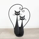 【プランター・花台】 プランター 1601IFH 018【かわ畑】 鉢カバー おしゃれ インテリア ねこ ネコ 猫 玄関 グリーン アイアン かわいい 猫グッズ...
