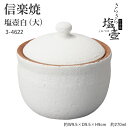 信楽焼 陶器 【塩壺 白 (大)】 3-4622 へちもん 塩 容器 壺 和食器 おしゃれ 保存 食器 ギフト お祝い 焼き物 やきもの プレゼント 【丸伊製陶...