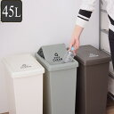 ゴミ箱 45L スライドペール 日本製 キャスター付き( 分別ゴミ箱 ごみ箱 45リットル 角型 ダストボックス リビング 寝室 シンプル ホワイト )