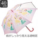 傘 透明窓 40cm 子供 キャラクター ディズニー プリンセス ( ジャスミン 白雪姫 シンデレラ アリエル ベル 子ども傘 子供用 窓付き かさ 手動開閉式...