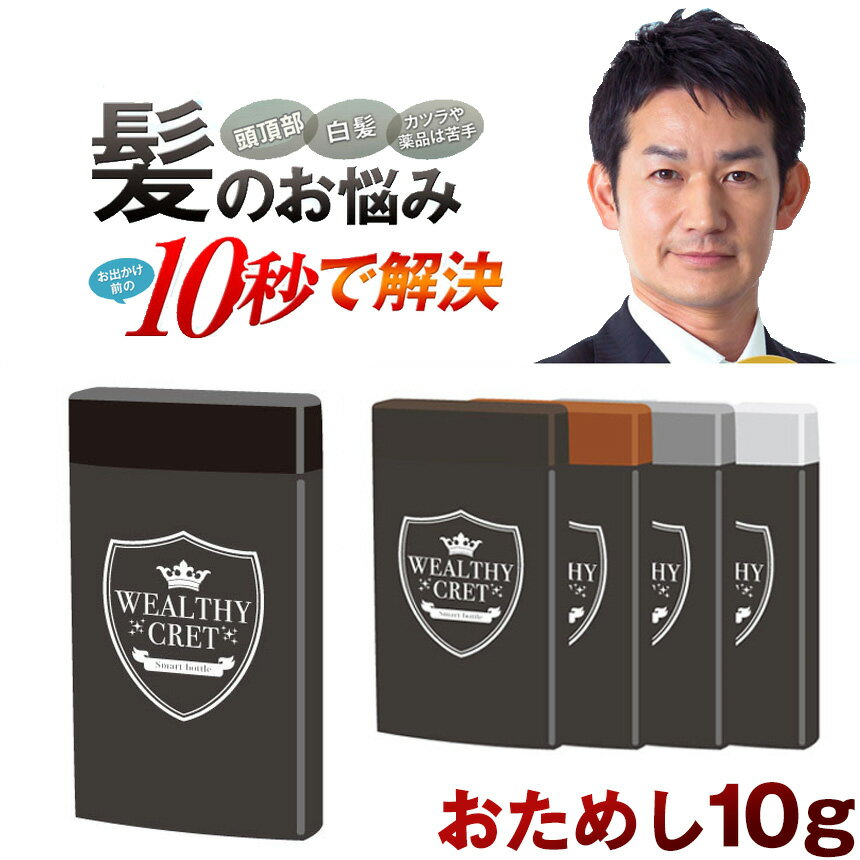 【メール便 送料無料】 ウェルシークレット ≪お試し10g≫ 増毛パウダー 薄毛 薄毛隠し 白髪 白髪隠し ハ..