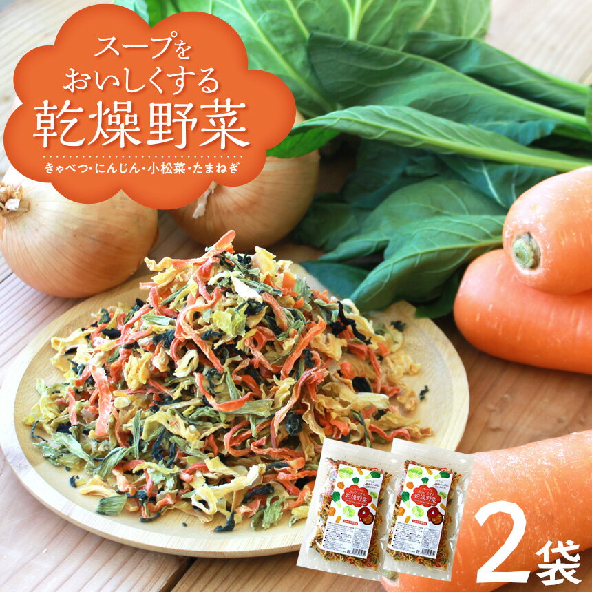 【送料無料】乾燥野菜 国産 乾燥野菜ミックス【100g×2袋】 国産野菜 スープをおいしくする乾燥野菜国産..