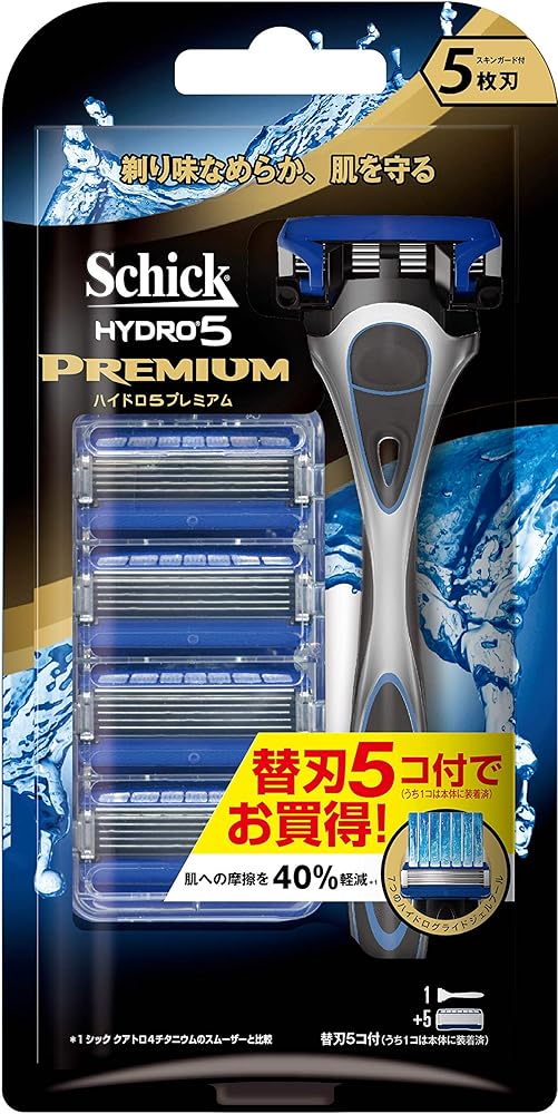 Hydro Schick ハイドロ5 プレミアム バリューパック ホルダー+替刃5個 6個アソート