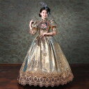 ロング ドレス 演奏会 大人 ピアノ 発表会 貴族 袖付き 大きいサイズ お姫様 カラードレス ステージ 中世da472s1s1c6 舞台 衣装