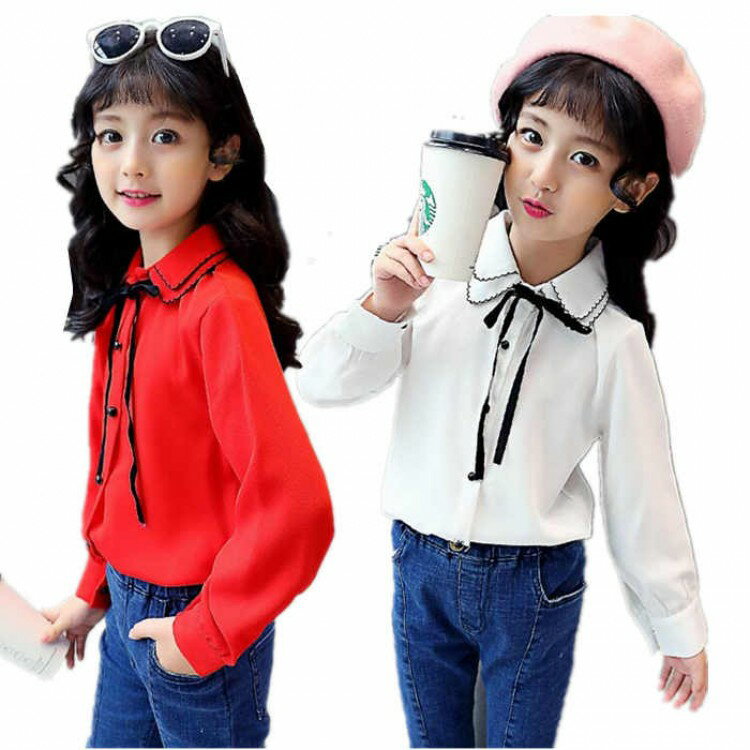 【先着60名：200円Offクーポン】子供 ブラウス 入学式 子どもシャツガールズブラウス女の子シャツ 女の..
