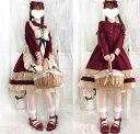 【スーパーSALE半額】 Lolita系 苺の庭 長袖 ワンピースjskOP日常写真舞台変装 ロリータ トップス 萌え ゴスロリ ロリータファッション ウエディングドレス人形ドレス 花嫁洋服 吊りスカート