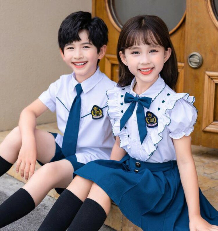 【先着60名：200円Offクーポン】子供ダンス衣装 団体服イギリス風学園制服キッズダンス衣装 女の子 男の子 トップス＋パンツ ジュニア ダンス衣装 女の子ダンス衣装 トップス＋スカート