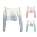 【早い者勝ち★先着10名:300円Offクーポン】キッズ ダンストップス バレエ トップス 長袖 ニット セーター 秋冬 レッスン着 グラデーション 3色 子どもダンス衣装 社交ダンス バレエ衣装 防寒 バレエ用品 女の子 リブトップス