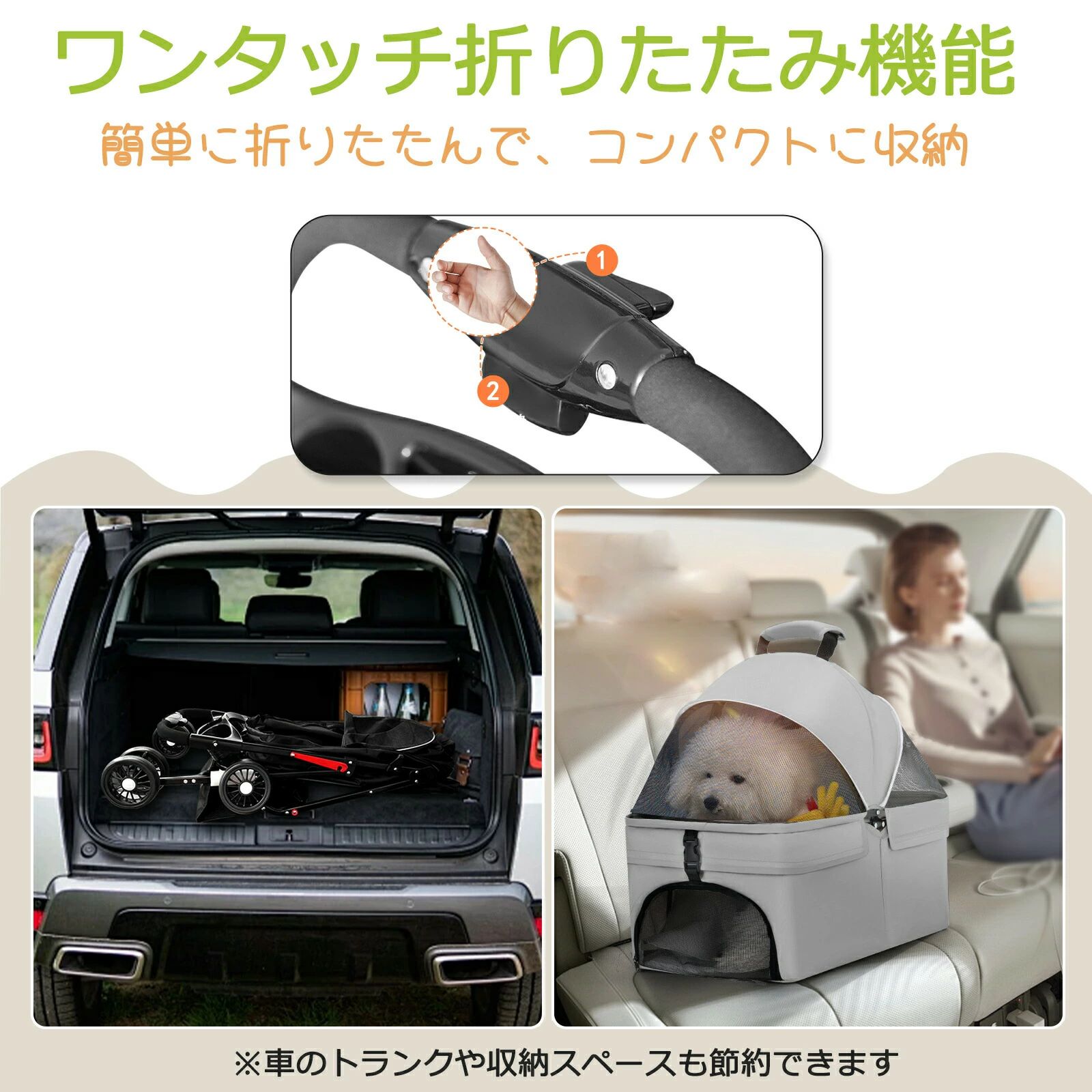 小型犬 多頭 ペットキャリー 犬用ベビーカー バスケット 分離 かごバッグ 中型犬 ...