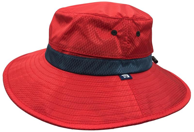 コヒナタ (Kohinata) ポケッタブル 撥水リップハット レッド×ネイビー 品番:10341