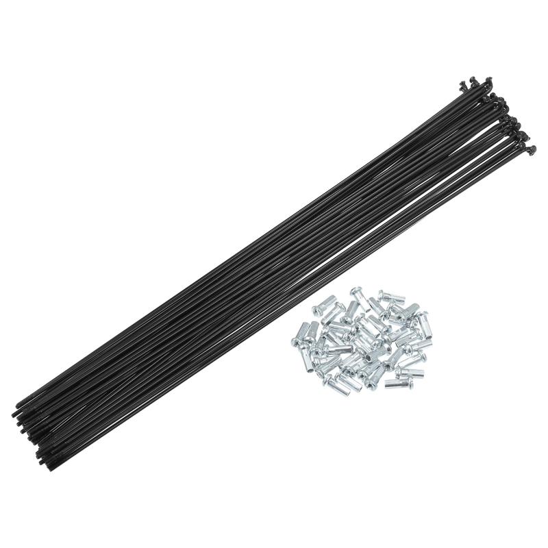 X AUTOHAUX 40本入り 14G Jベンド自転車用スチールスポーク 290mm 11.42インチ サイクルスポーク ブラスニップル付き マウンテンバイク MTB 用スチールスポーク