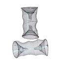 JNALFG 漁具 魚捕り網 魚網 折り畳み式 かご 収納 かご 釣り網 エビ カニ ロブスター 魚 捕獲ネット 直径25CM 2個