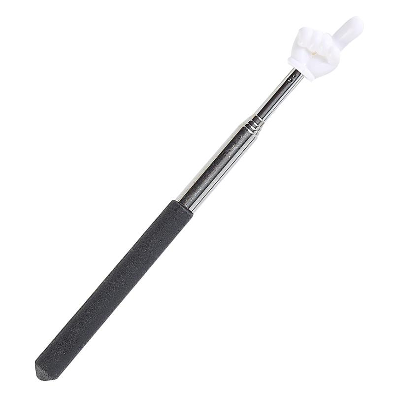 伸縮式指示棒 教師用ポインター, 20-68cm, 滑り止め付き, 黒, 2本セット, 教室・会議・研修用, 握りやすいハンドル
