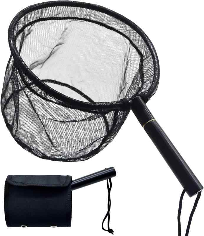 CHEUNG WIN ワンタッチランディングネット トラウトネット タモ網 超軽量 コンパクト ワンタッチ渓流ダモ 25cm(4)