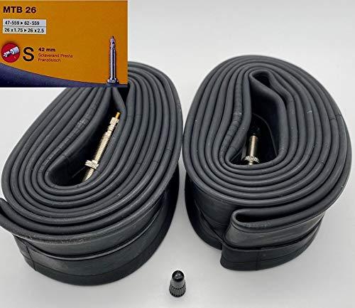 2本セット Continental コンチネンタル チューブ MTB26 S42 26×1.75－2.5 仏式バルブ 42mm 自転車 【簡..