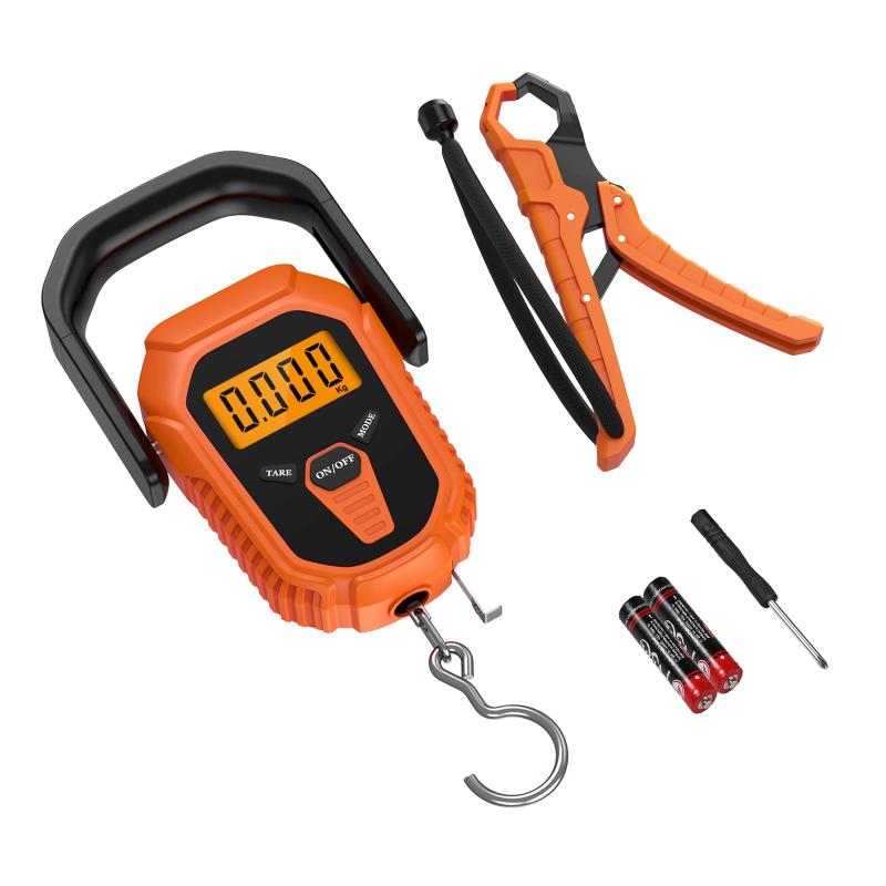 AMIR デジタルフィッシングスケール 110ポンド/50kg ホワイト