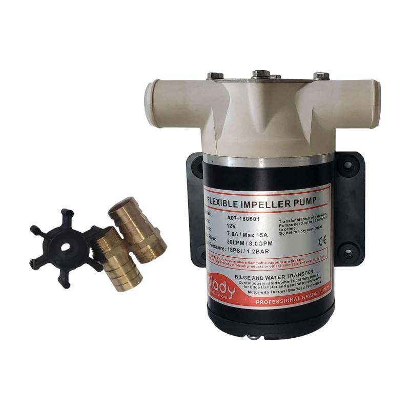 Baosity ブラック ブロンズ工業用ビルジポンプ 8G Lpm 給水排水ポンプ 水中ポンプ マリン 船ボート パ..