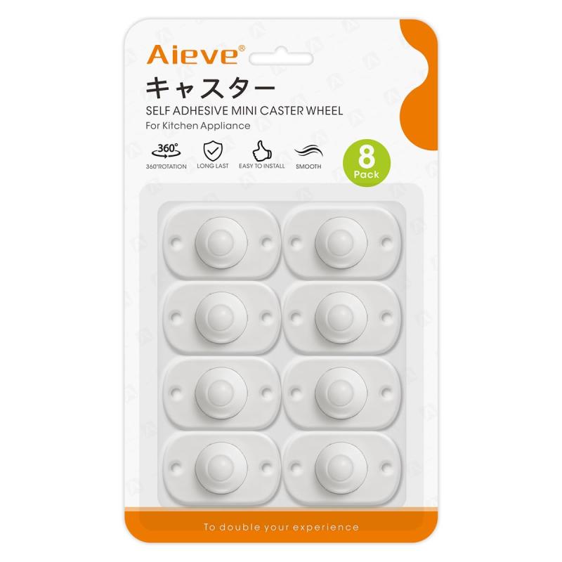 Aieve ボールキャスター 8個セット 360度回転 貼るだけミニキャスター 粘着テープ式 キッチン家電・家具楽々移動便利グッズ kurashiserekuto-10146952 暮らしセレクト パッケージ画像