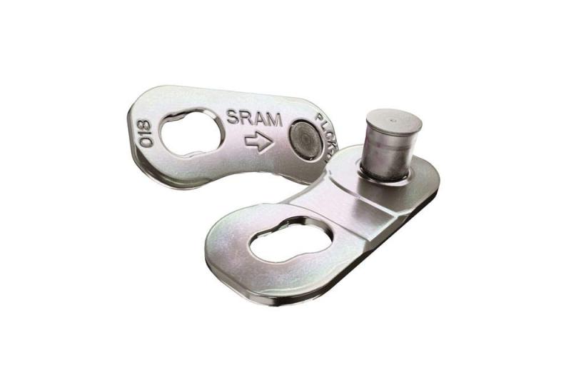 スラム(SRAM) PowerLock ROAD フラットトップチェーン用 12S 4個入り ニッケル/シルバー