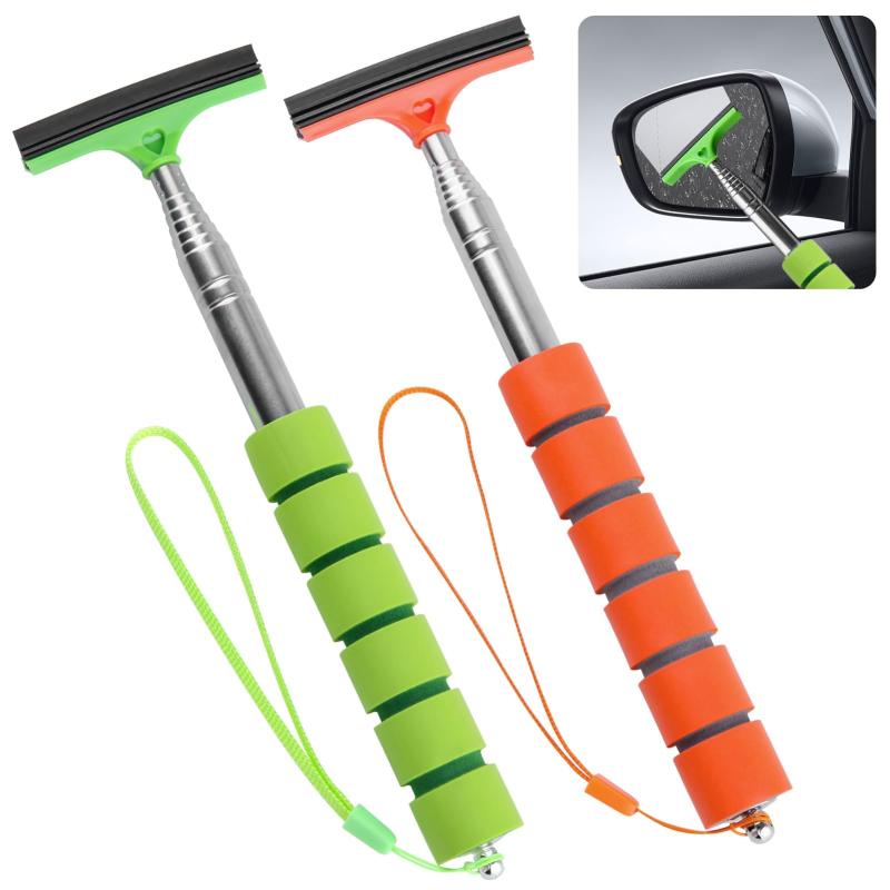 LEONTOOL カーミラースキージー 伸縮式 車用ミラースキージー 2本セット カーサイドミラースキージー ..