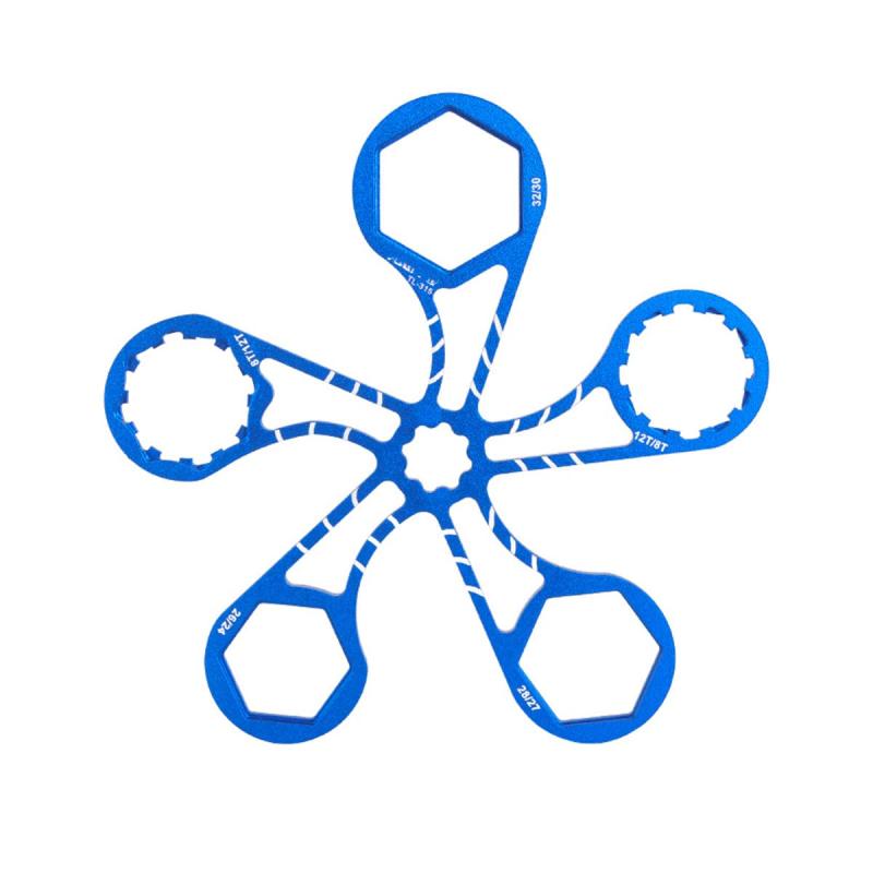 HOUSON 自転車フロントフォークツール、修理ツール トップキャップ取り外しソケットレンチ サスペンションフォークレンチ マウンテンバイク用 - 8T/12T/24-32mm Suntour XCR/XCT/XCM/RSTおよびエアフォ