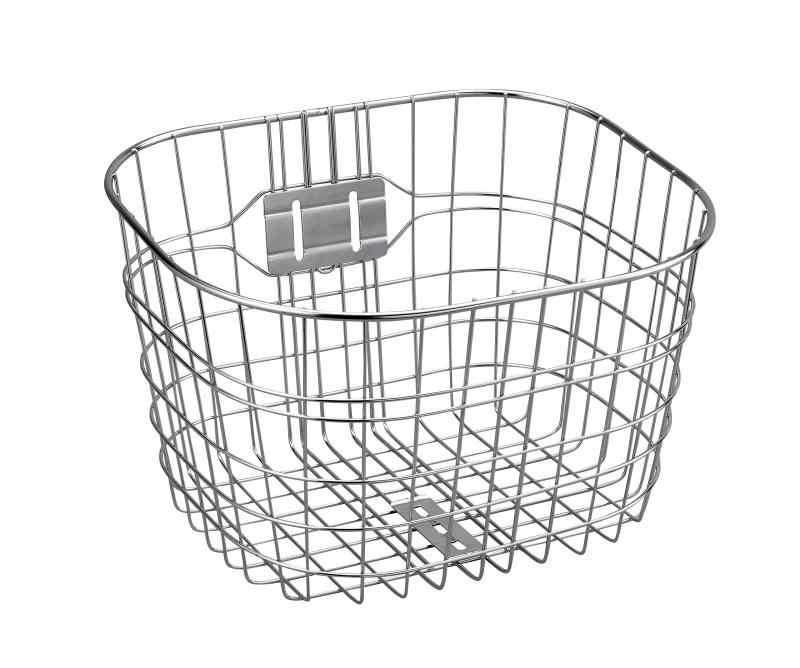 自転車用前カゴ タフナカーゴ5306 ステンレス前カゴ 取付金具付 SST-5306 ステンレス(4)