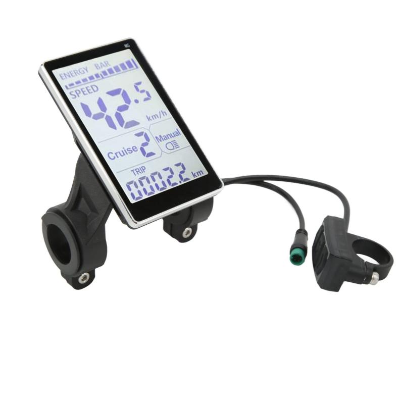 E スクーター LCD ディスプレイメーター、交換用安定した 5 ピン 24V 36V 48V 60V 防水耐摩耗性 LCD コントロールパネルユニバーサル 31.8mm