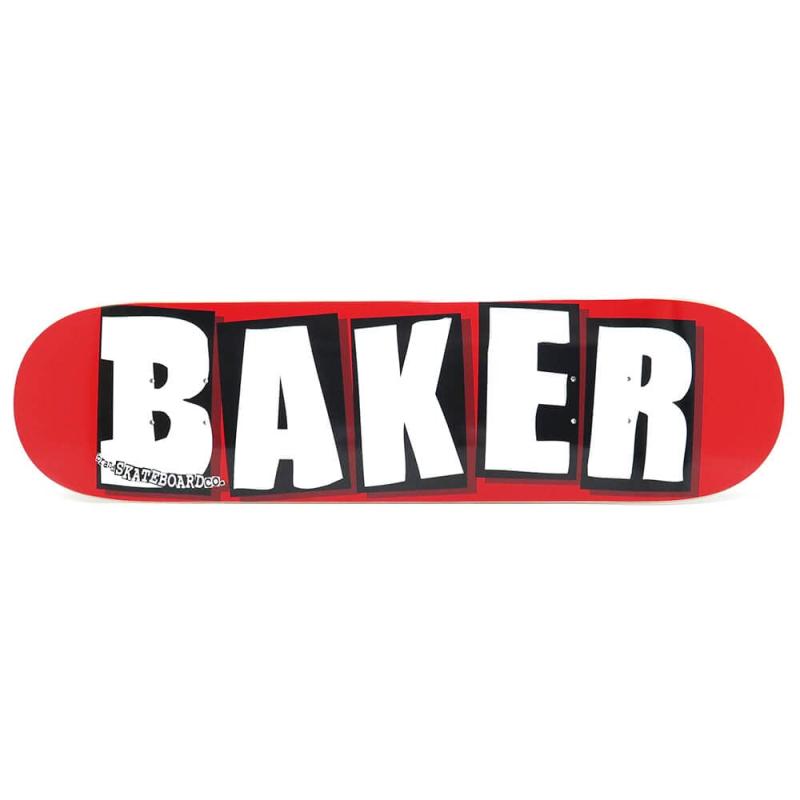 スケートボード スケボー BAKER DECK ベイカー デッキ TEAM BRAND LOGO RED/WHITE 8.0