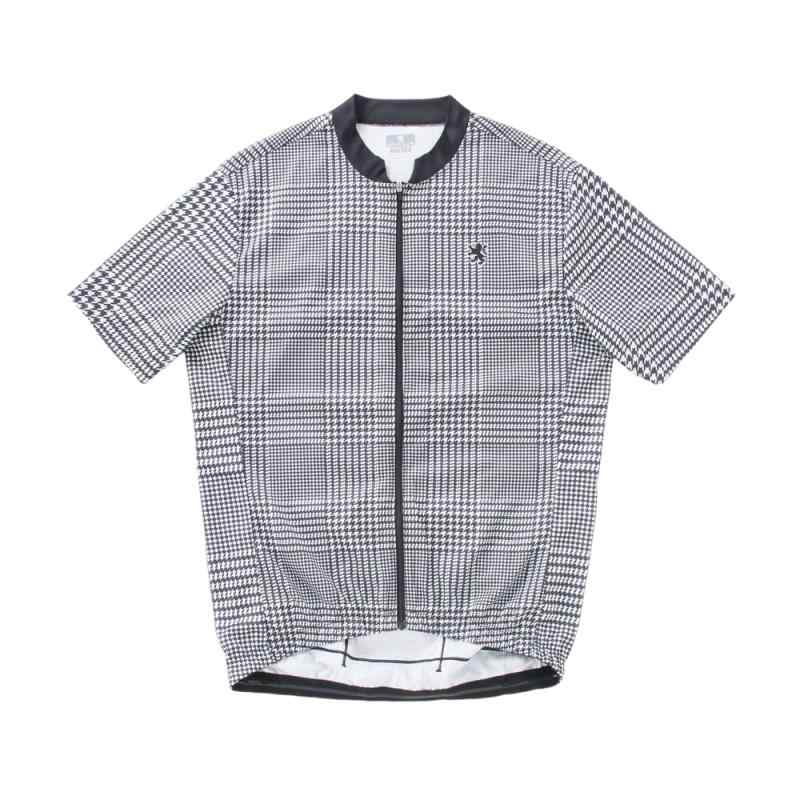 [カペルミュール] 半袖サイクルジャージ 半袖グレンチェックプリントジャージ
