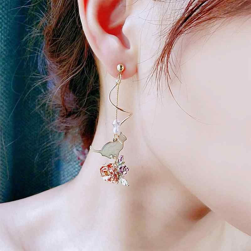 【Aruru de Ciel】猫と薔薇・惑星モチーフ 揺れるピアス レディース 金属アレルギー対応 ギフト プレゼントに最適の商品画像 2