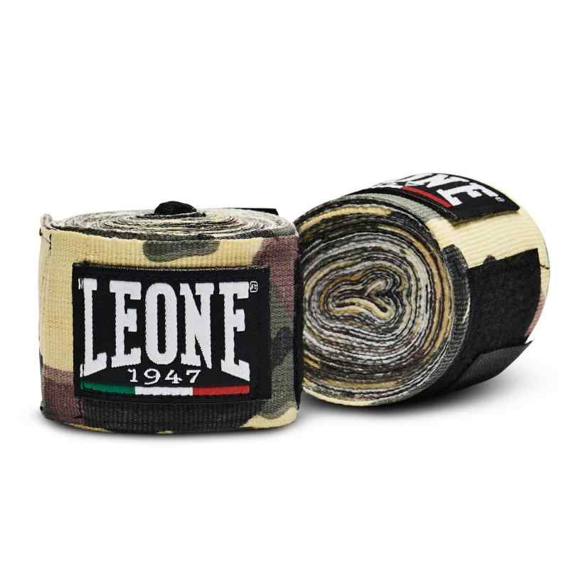 LEONE 1947 ボクシング バンテージ [ HAND WRAPS ] 伸縮タイプ 面ファスナー留め カモグリーン